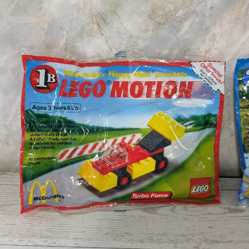 Vintage 1989 Lego Motion McDonalds Turbo Force and Swamp Stinger NEW